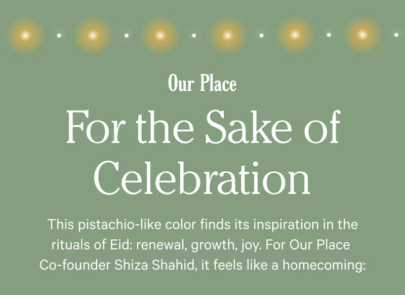 For the sake of celebration