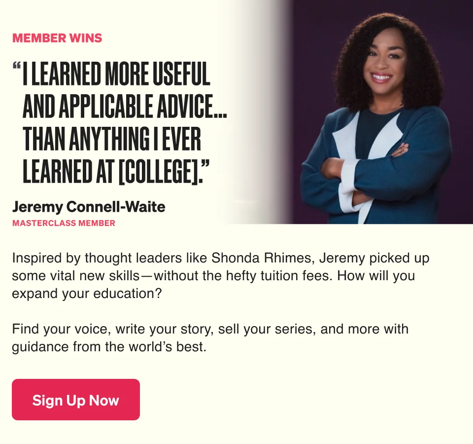 MEMBER WINS 'I LEARNED MORE USEFUL AND APPLICABLE ADVICE...THAN ANYTHING I EVER LEARNED AT [COLLEGE]' - JEREMY CONNELL-WAITE, MASTERCLASS MEMBER