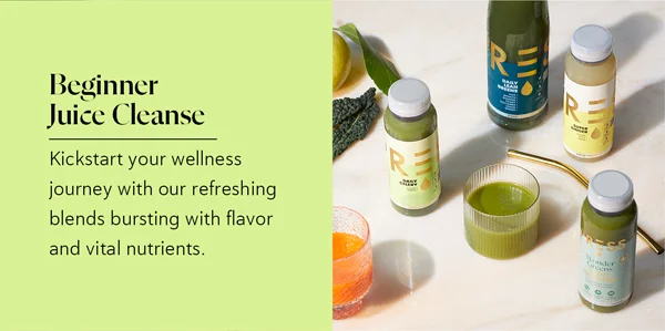 Beginner Cleanse Juices: Kickstart your wellness journey with our refreshing blends bursting with flavor and vital nutrients.