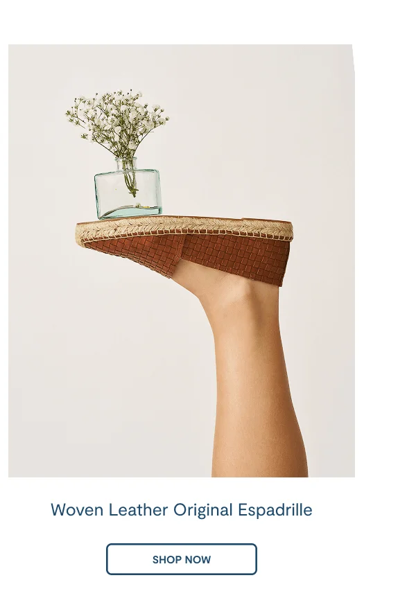 Tan Brown Woven Leather Original Espadrille