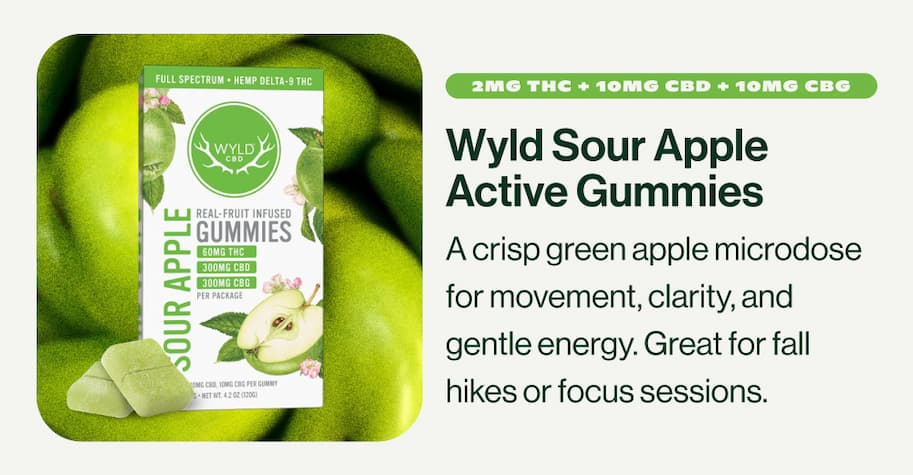 Wyld Sour Apple Active Gummies