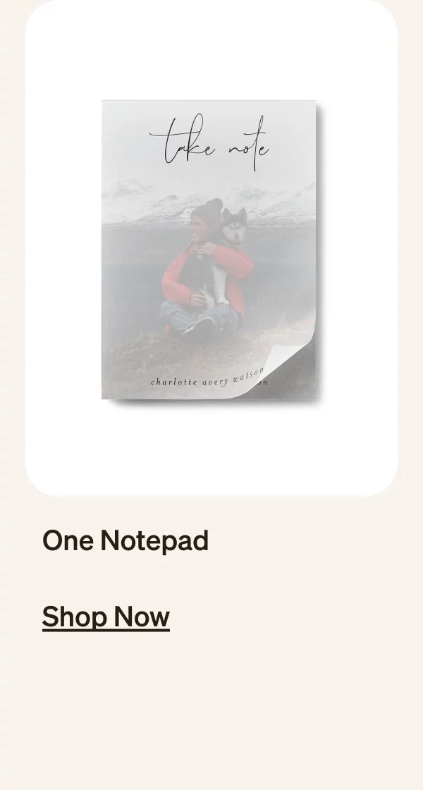 One 5x7 Notepad