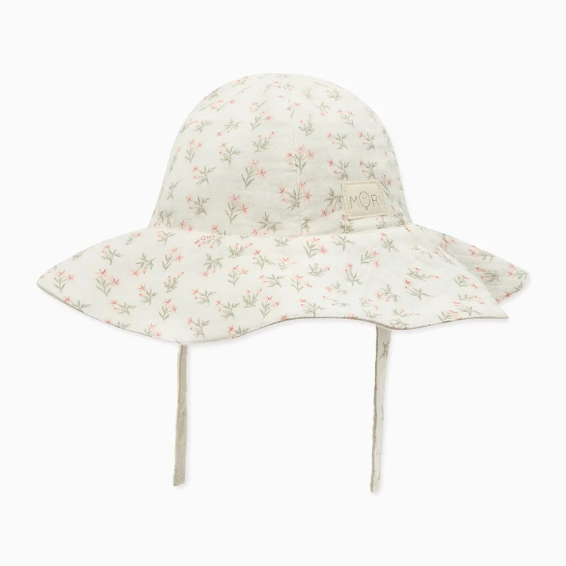 Image of Floral Muslin Reversible Floppy Hat