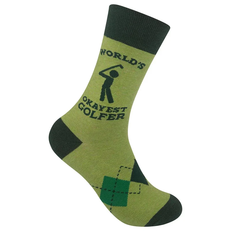 Image of World's Okayest Golfer Crew Socks