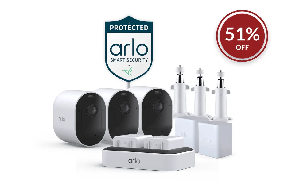 51% off. Pro 5S 2K Camera, 3 Camera + Outdoor Mounts Bundle.