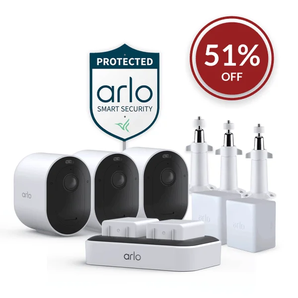 51% off. Pro 5S 2K Camera, 3 Camera + Outdoor Mounts Bundle.