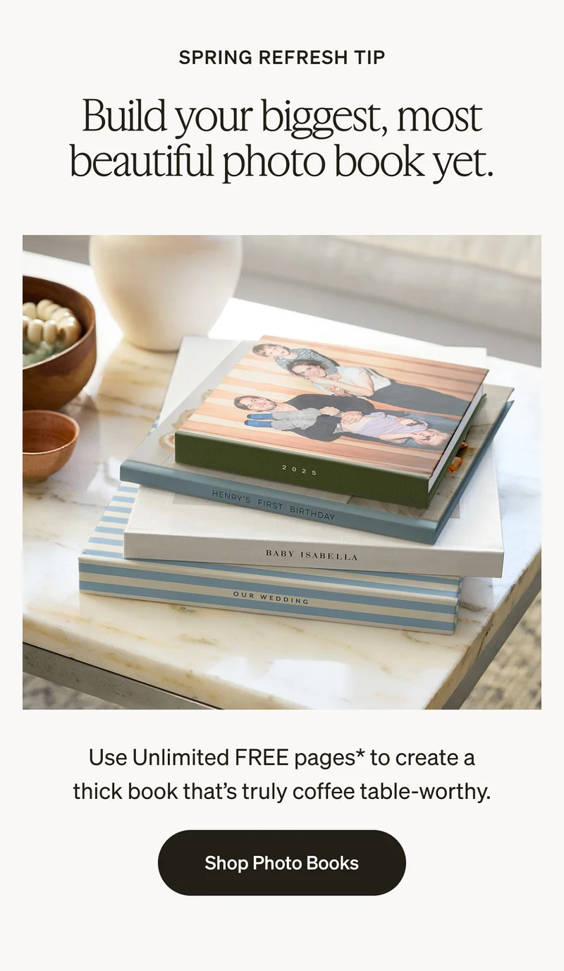 Unlimited Free Pages + 40% Off Photo Books