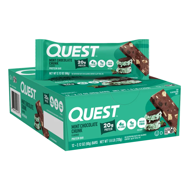 Image of Mint Chocolate Chunk Protein Bars