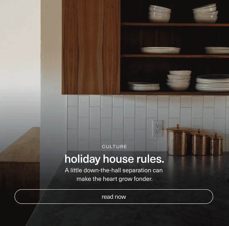 Holiday house rules.