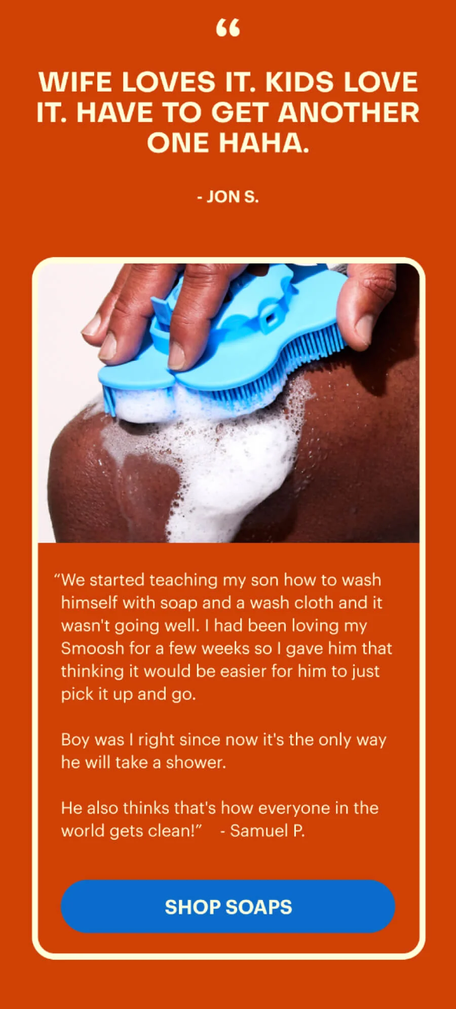 Shop smoosh bar soaps.