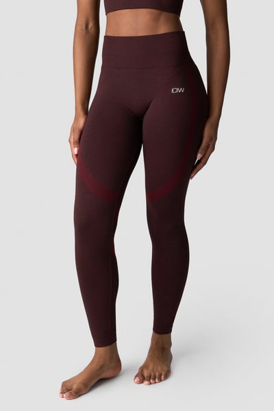 Image of Soft Seamless Tights Wmn Burgundy Melange