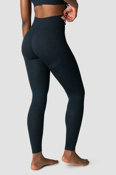 Image of Soft Seamless Tights Wmn Navy Melange