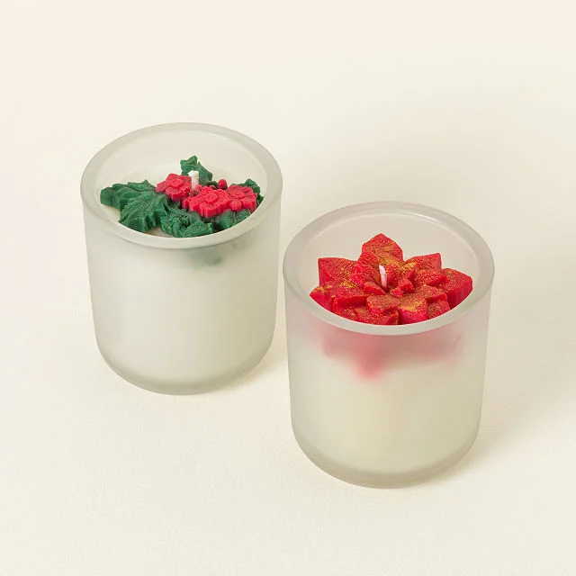 Holiday Flower Candles