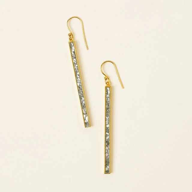 Sliced Raw Diamond Drop Earrings