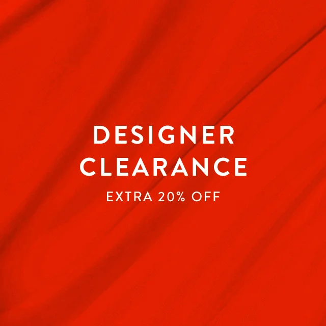 Designer Clearance: extra 20% off.