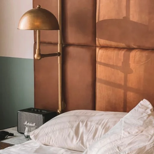 Bed and headboard