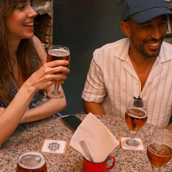 Friends drinking beers