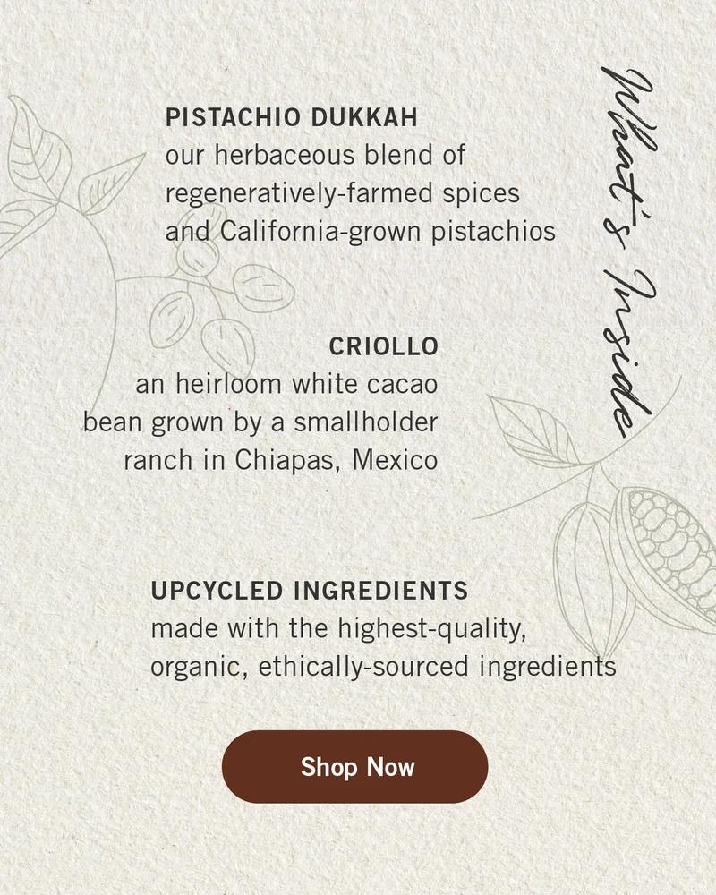Pistachio Dukkah Chocolate Bar