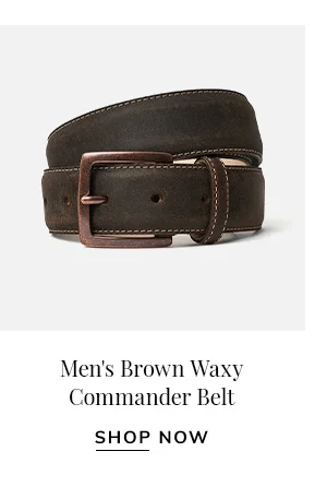 Men's Brown Waxy Commander Belt