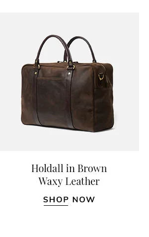 Holdall in Brown Waxy Leather