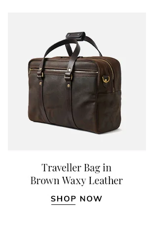 Traveller Bag in Brown Waxy Leather