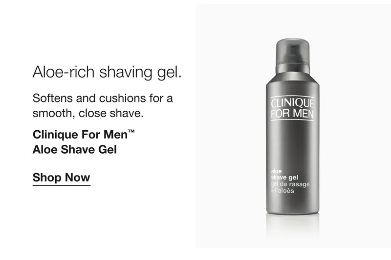 Aloe-rich shaving gel. | Softens and cushions for a smooth, close shave. | Clinique For Men™ Aloe Shave Gel | Shop Now