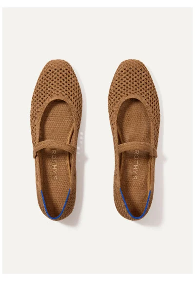 Pecan Mesh Square Mary Jane