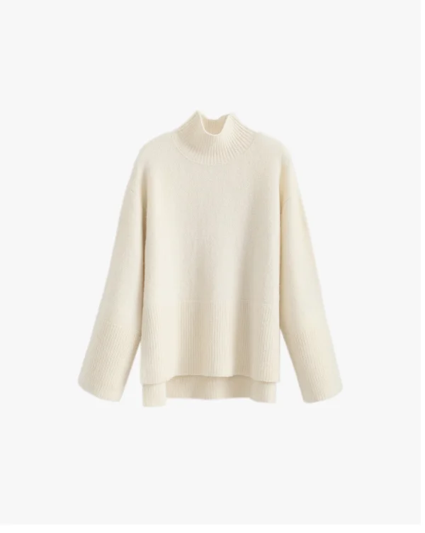 Alpaca Wool Relaxed Turtleneck Sweater