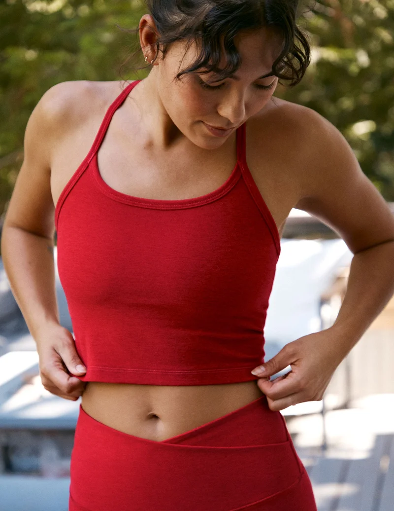 Image of Spacedye Slim Racerback Cropped Tank