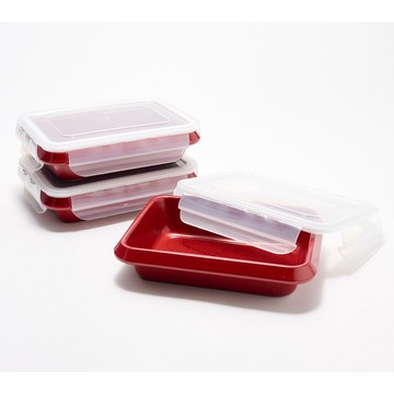 Good Housekeeping S/3 Nonstick Bake & Store Pans w/ Lids