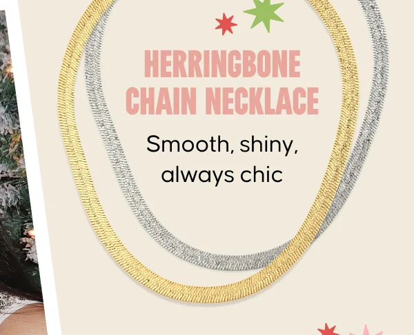 Herringbone Chain Necklace.