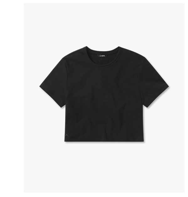 Black Almost Friday Tee Cropped