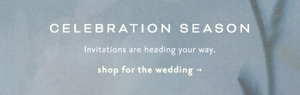 Celebration season. Shop for the weddings.