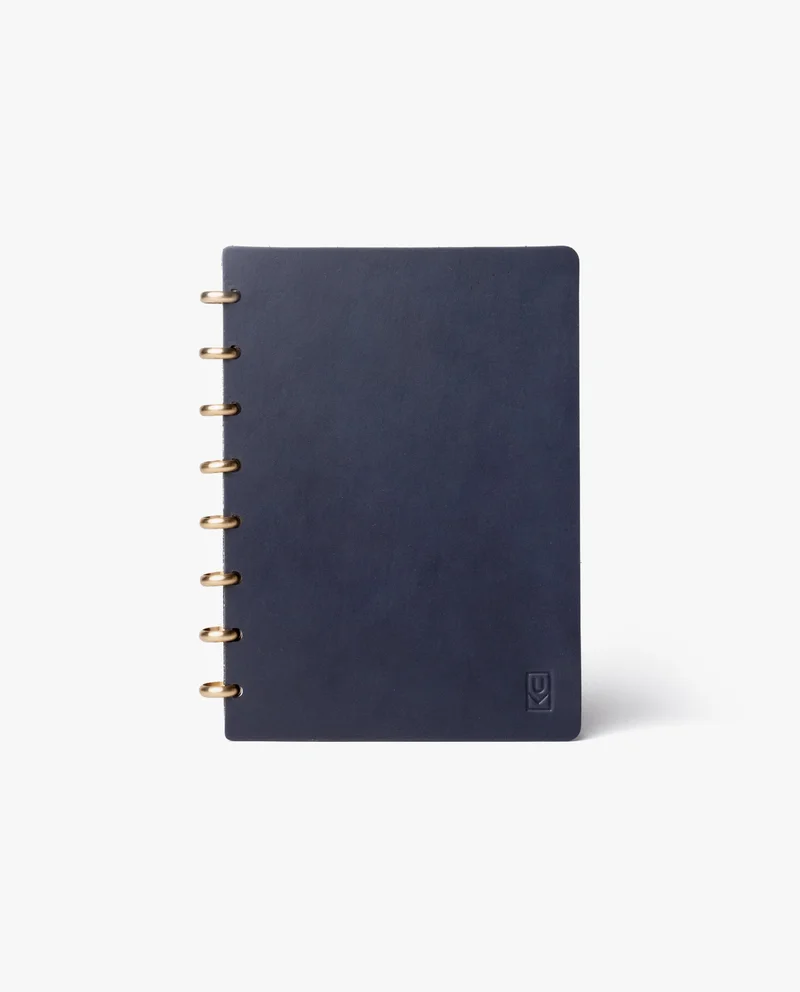 Image of Discbound Heirloom Journal (Navy Leather)