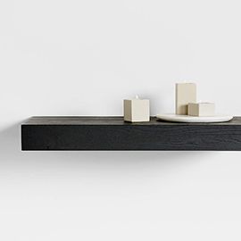 Black Elm Wood Floating Shelf