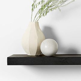 Black Elm Wood Floating Shelf