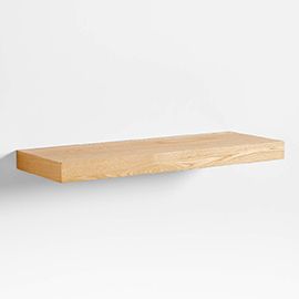 Natural Elm Wood Floating Shelf