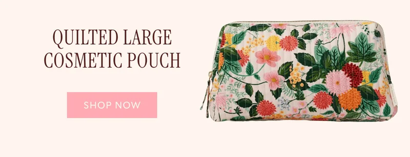 Quilted Large Cosmetic Pouch | SHOP NOW