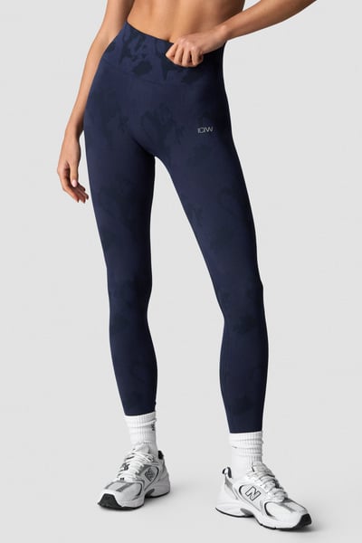 Image of Camo Seamless Tights Navy Camo