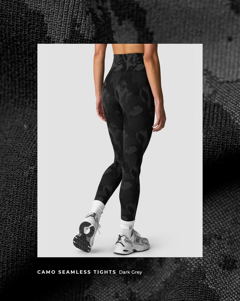 Camo Seamless Tights Dark Grey Camo
