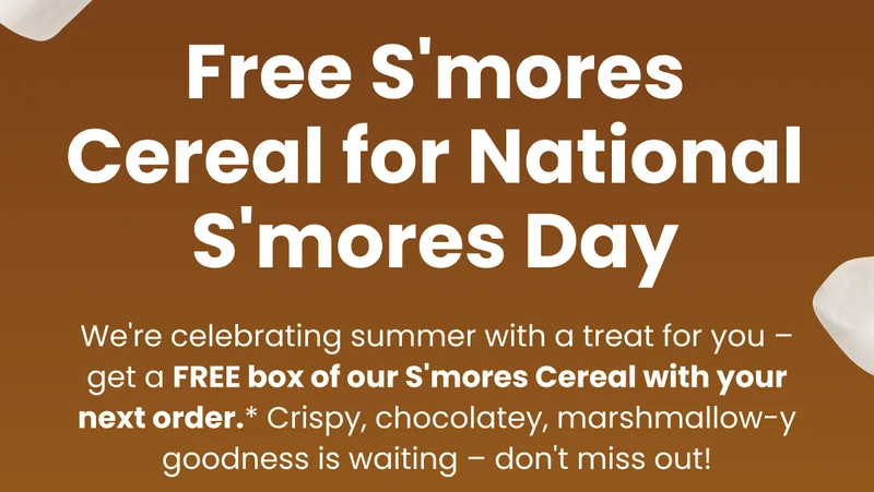 Free S'mores Cereal for National S'mores Day