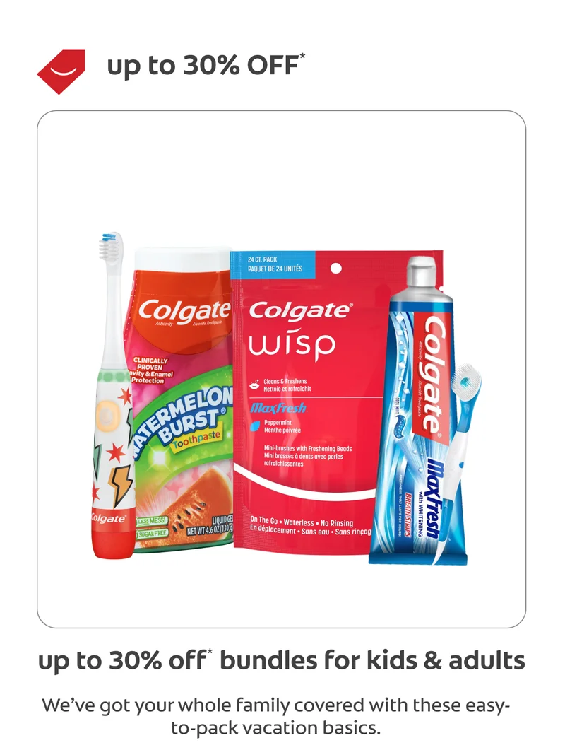 up to 30% off bundles for kids & adults. We’ve got your whole family covered with these easy-to-pack vacation basics.
