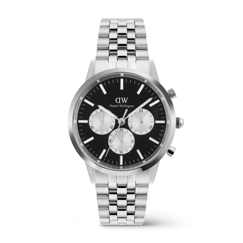 Iconic Chronograph Arch 5-Link Onyx Panda Silver