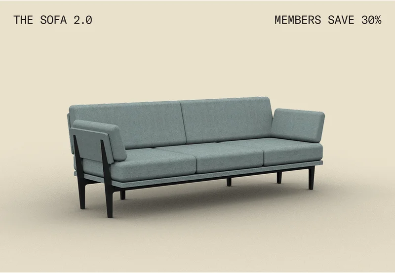 Shop the Sofa 2.0; members save 30%.