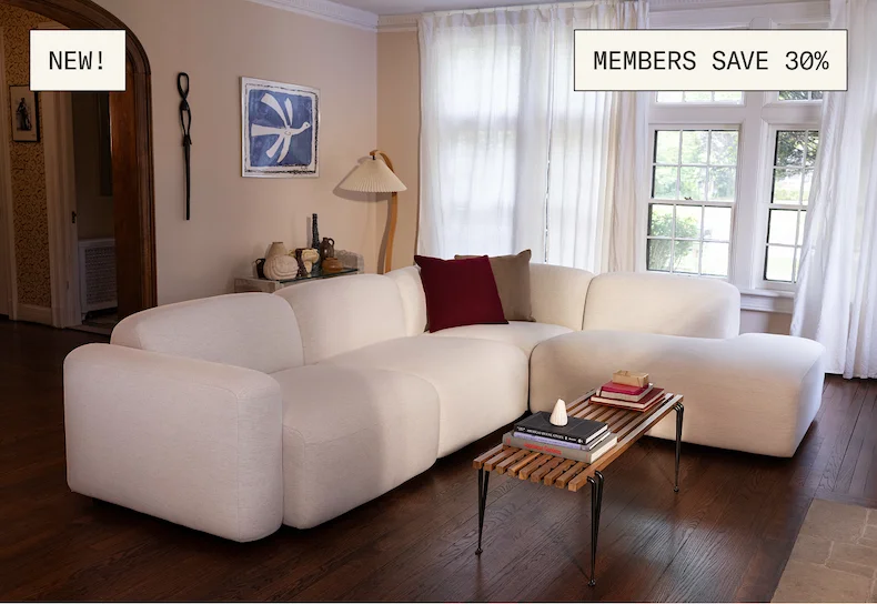 Shop the new Soft Serve Sectional, members save 30%.