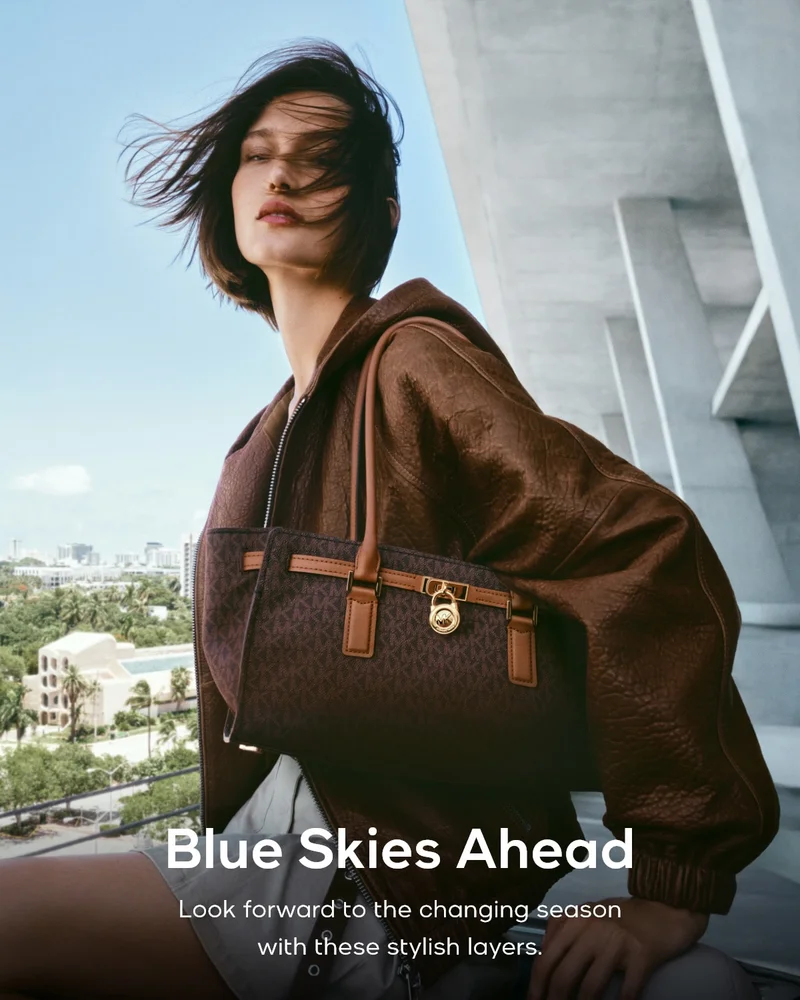 Blue Skies Ahead Look forward to the changing season with these stylish layers.