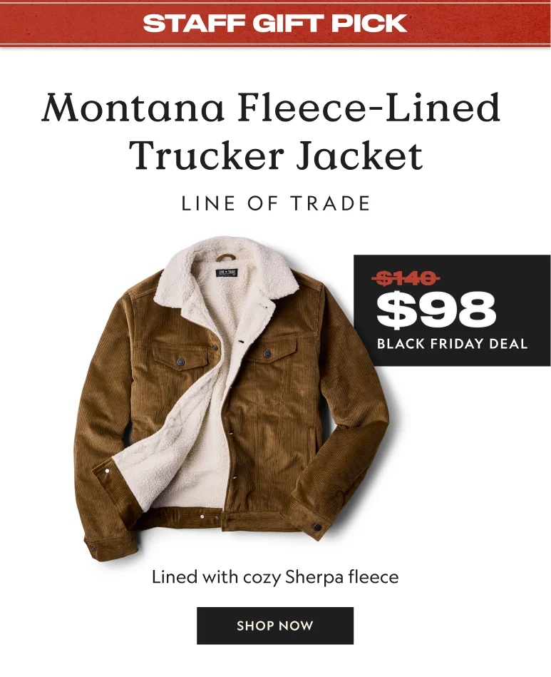 The Montana Fleece-Lined Corduroy Trucker Jacket