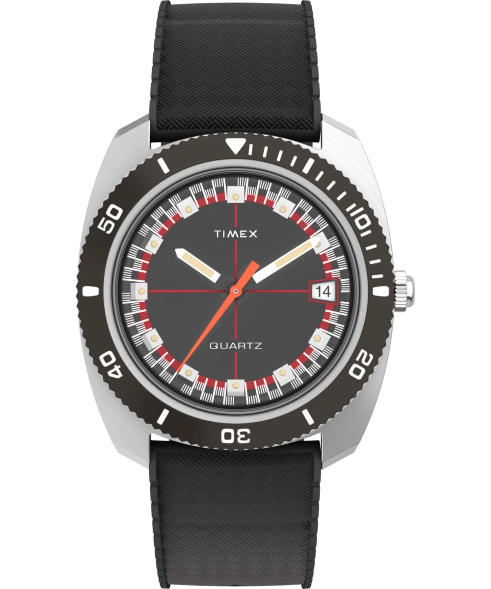 Image of Q Timex Reissue 1971 Velocity 36mm Synthetic Rubber Strap Watch