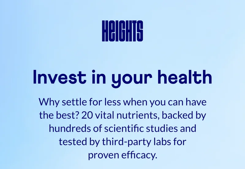 Invest in your health