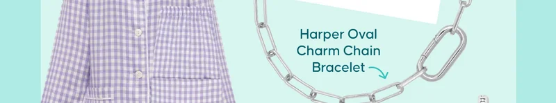 Harper Oval Charm Chain Bracelet